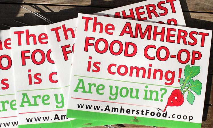 Amherst Food Co-op yard signs