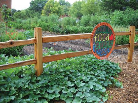 sign in front of garden