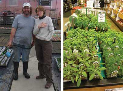Left: Greenhouse Manager Eric Green and Gardens of Eagan Manager Linda Halley. R